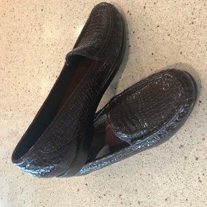 SAS Simplify Brown Croc Slip On Loafer